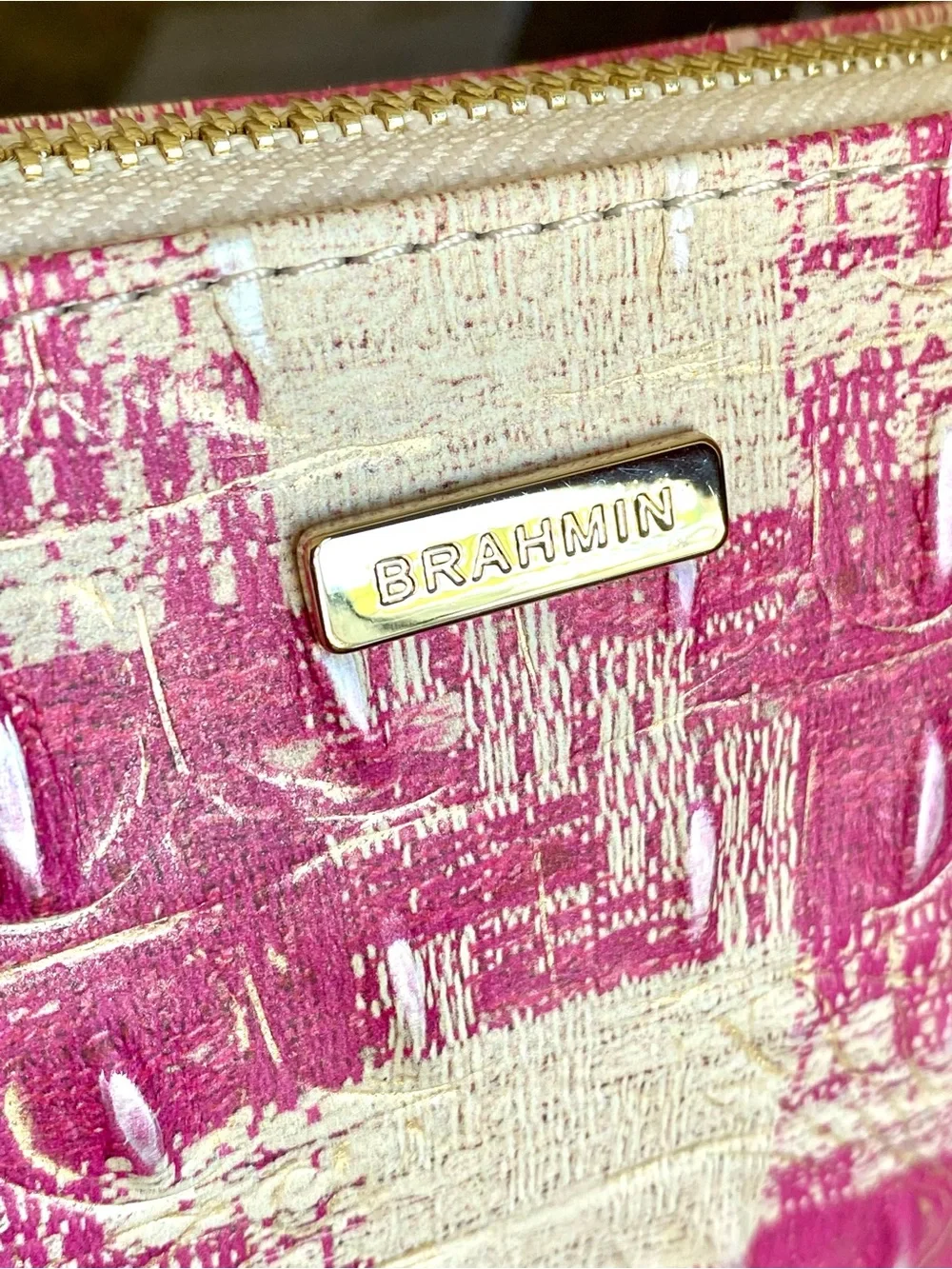 💕👛🌸BCA COLLECTION Brahmin EMPOWER SAKURA DAISY Wristlet / Clutch / Makeup Bag